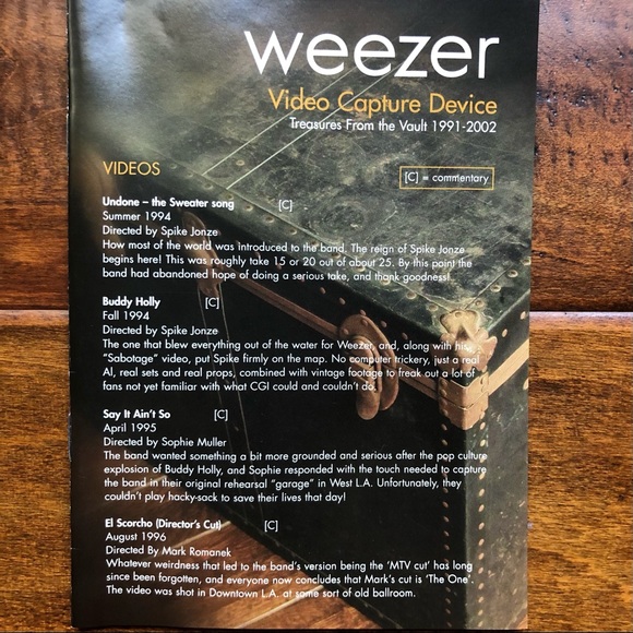 WEEZER MUSIC VIDEO DVD - Picture 12 of 13